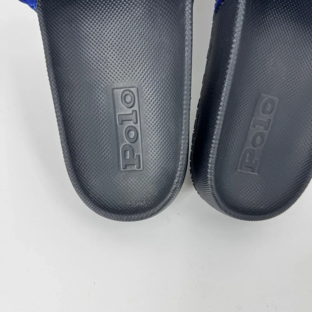 Polo‎ Ralph Lauren Cayson Slides Royal Blue Mens Size 12 Pool Sandals